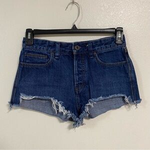Free People Shorts Womens Size 26 Dark wash Loving Good Vibrations Cut Off Short